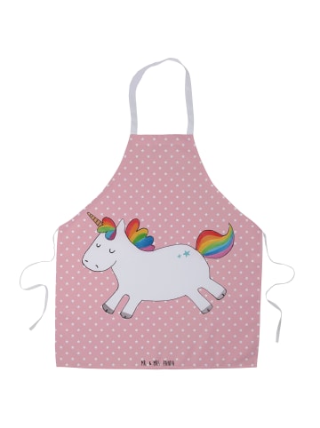 Mr. & Mrs. Panda Schürze Einhorn Happy ohne Spruch in Rot Pastell