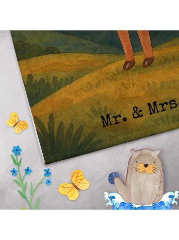 Mr. & Mrs. Panda Handtuch Sternzeichen Steinbock Design ohne Spruch in Weiß