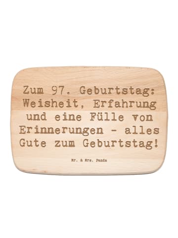 Mr. & Mrs. Panda Küchenbrett Spruch 97. Geburtstag mit Spruch in Transparent