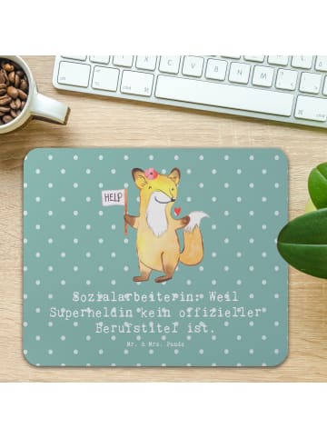 Mr. & Mrs. Panda Maus-Pad Sozialarbeiterin Heldin mit Spruch in Meeresbrise