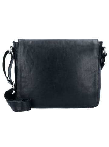 Leonhard Heyden Cambridge Messenger Leder 32 cm Laptopfach in schwarz