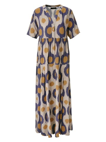Aniston CASUAL Sommerkleid in taupe-blau-hellbraun