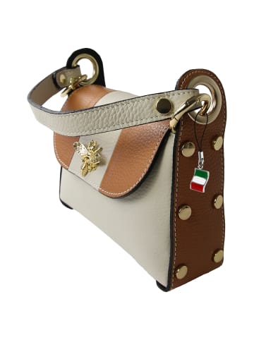 Florence Florence Umhängetasche Leder beige, braun ca. 19cm