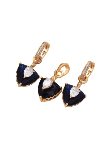 gaya Women Jewelry Set in Rose Gold Navy