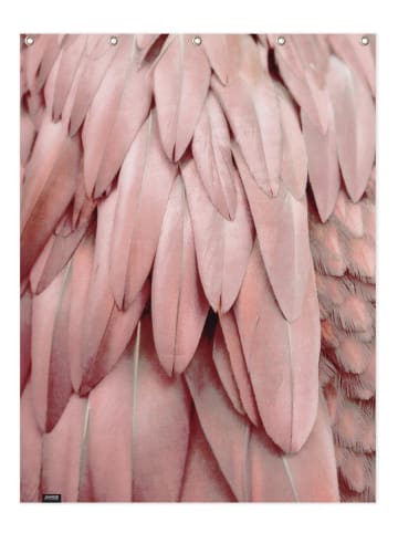 Juniqe Duschvorhang "Pastel Feathers" in Rosa