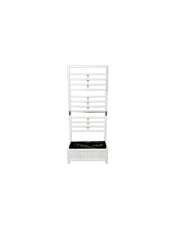 relaxdays Pflanzkasten "Spalierwand" in Weiß - (B)71,5 x (H)171 x (T)32 cm