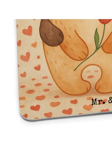 Mr. & Mrs. Panda Untersetzer Bären Liebe Design ohne Spruch in Weiß