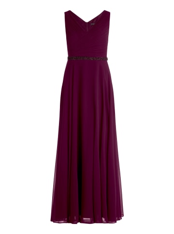 Vera Mont Abendkleid mit Plissee in Strong Aubergine