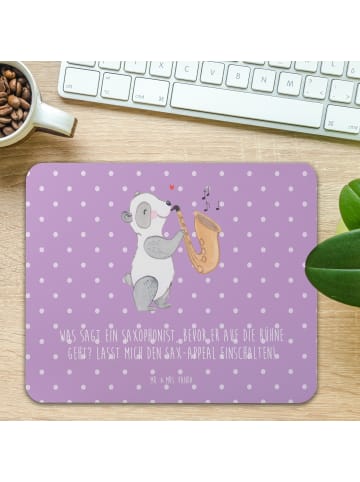 Mr. & Mrs. Panda PC Mousepad Magischer Saxophon-Charme mit Spruch in Lavendeltraum