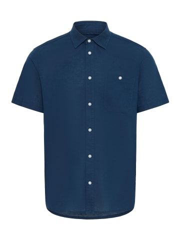 BLEND Leinenhemd BHBAY LINEN in Blau