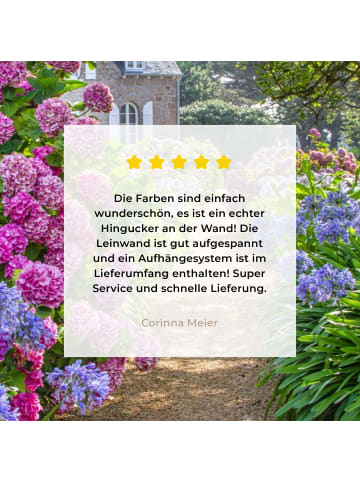 MuchoWow Leinwand bilder Blumengarten (BxH)