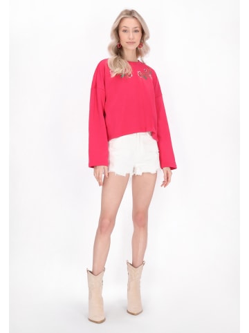 IZIA Women Sweatshirt in fuchsia