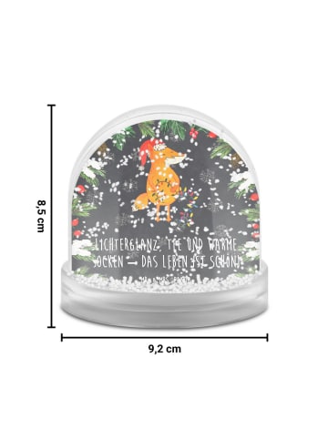 Mr. & Mrs. Panda Schneekugel Fuchs Weihnachten mit Spruch in Kreidetafel