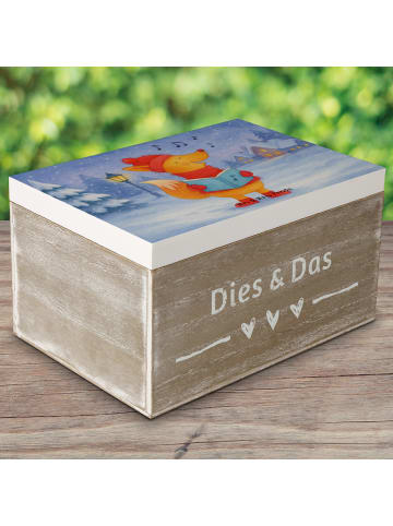 Mr. & Mrs. Panda Aufbewahrungsbox Fuchs Sänger Design ohne Spruch in Weiß