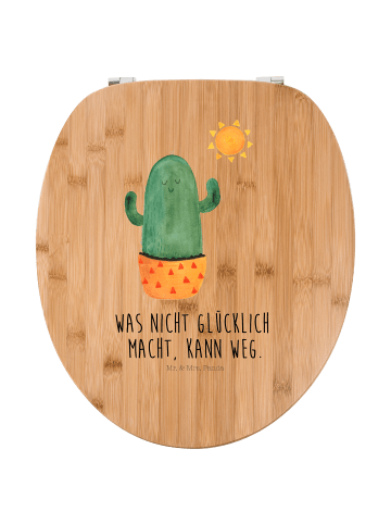 Mr. & Mrs. Panda Klodeckel Kaktus Sonne mit Spruch in Braun