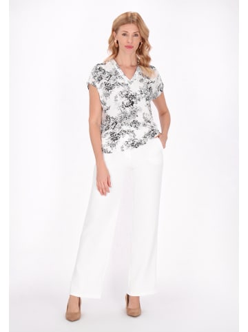 Usha Women Blouse in white black