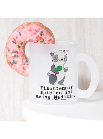 Mr. & Mrs. Panda Haferl Panda Tischtennis mit Spruch in Transparent