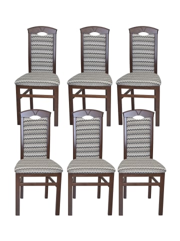 möbel-direkt 4-Fuß-Stuhl (6Stück) Laurenz in grau