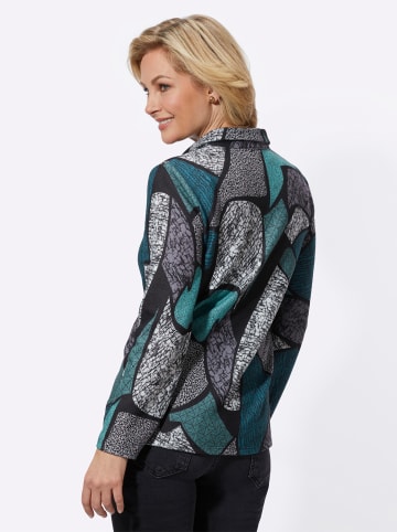 WITT WEIDEN Winter-Shirt in ozean-schwarz-bedruckt