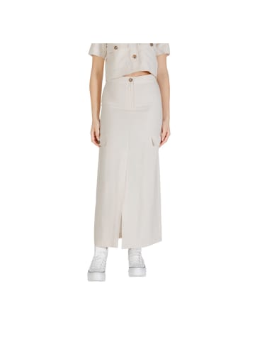 JACQUELINE de YONG Zweifarbig Beige Viskose Langer Rock
