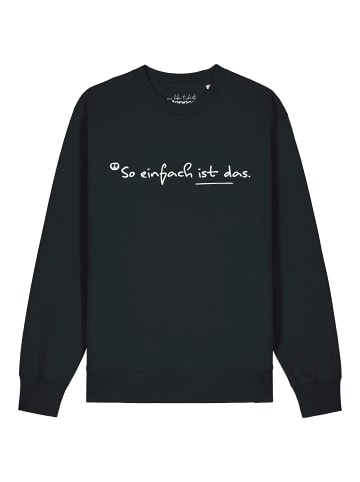 wat? Apparel Sweatshirt So einfach ist das in Schwarz