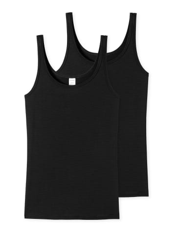 Schiesser Trägertop (Tops) 2er-Pack Modal Essentials in Schwarz