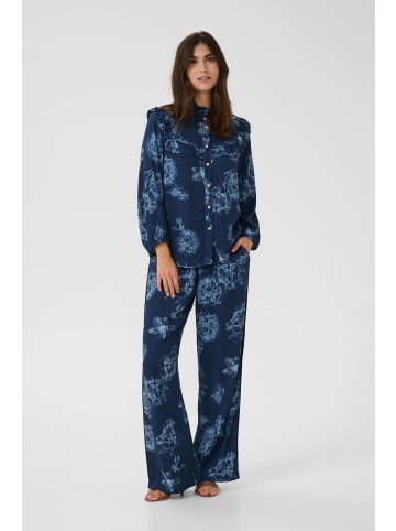 CULTURE Langarm-Hemd CUalexa Relaxed fit in Blue Flower