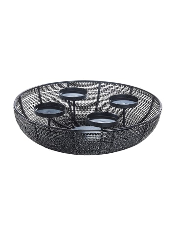 kobolo Kerzenhalter WIREBOWL4 in Schwarz