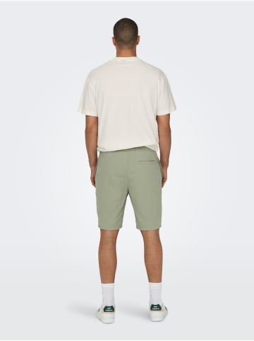 Only&Sons Leichte Stoff Shorts Bermuda Hose ONSLINUS in Grün