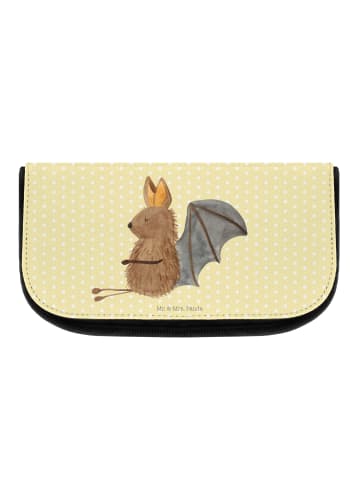 Mr. & Mrs. Panda kosmetiktäschchen Fledermaus Sitzen ohne Spruch in Gelb Pastell