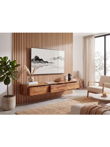 FineBuy TV- und Lowboards in Braun / Sheesham / 160x35x25