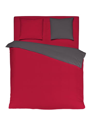 Mistral Home Mistral Perkal Wendebettwäsche in Bordeaux/Dunkelgrau