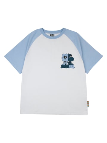 HOMEBOY T-Shirts in white/pool blue