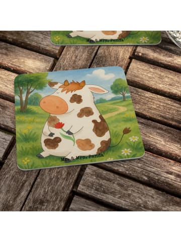 Mr. & Mrs. Panda Tassenuntersetzer Kuh Design ohne Spruch in Weiß