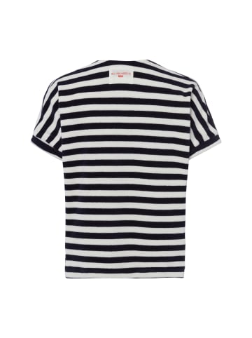 Marie Lund Frottee-Shirt in marine weiß - 0003