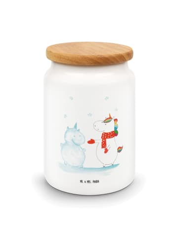 Mr. & Mrs. Panda Kaffeedose Einhorn Schneemann ohne Spruch in Weiß
