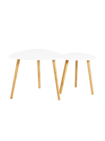 SoBuy Beistelltisch in Mattweiß - (W) 53 x (H) 45 x (L) 55 cm
