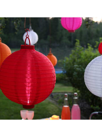MARELIDA LED Lampion Batteriebetrieb D: 30cm in rot