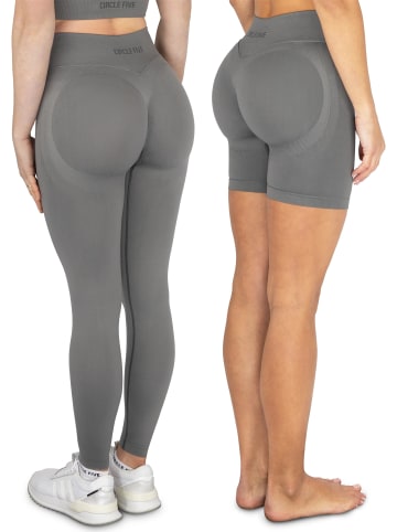 Circle Five Scrunch Shape Set (Push-Up Shorts und Push-Up Leggings) in Anthrazit
