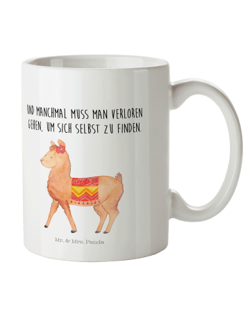 Mr. & Mrs. Panda Tasse Alpaka Stolz mit Spruch in Weiß
