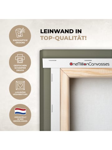 MuchoWow Leinwand Bilder Salbeigrün
