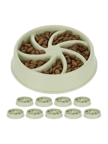 relaxdays 10 x Anti Schling Napf in Grün - 600 ml
