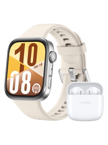 Huawei Smartwatch Watch Fit 4 Bundle in weiß