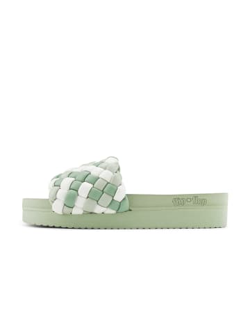 Flip Flop Hausschuh "weave*hi" in matcha grün