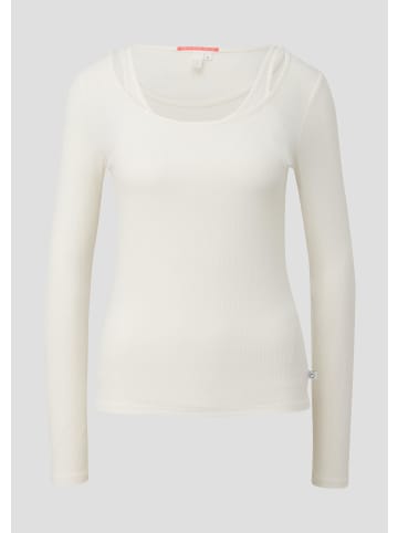 QS T-Shirt in 0200_creme