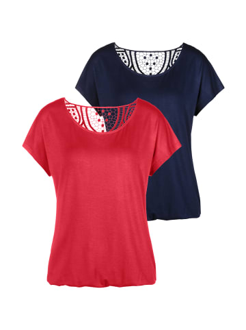 Vivance T-Shirt in rot, navy