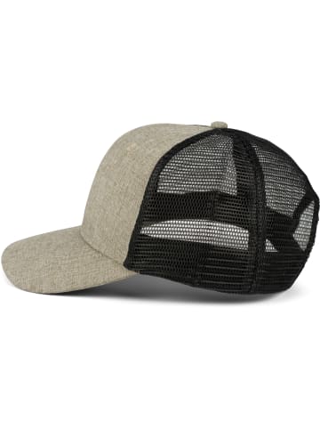 styleBREAKER Snapback Cap in Braun meliert / Schwarz