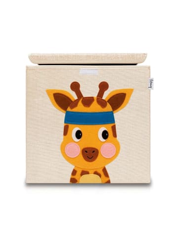 Lifeney Aufbewahrungsbox mit Deckel Giraffe hell, 33 x 33 x 33 cm