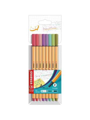 STABILO Fineliner point 88 Etui Packung mit 8 Farben
