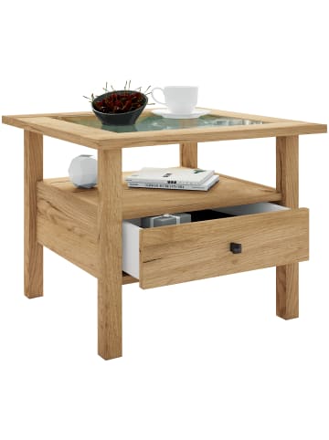 VCM Holz Sofatisch Couchtisch Schublade Lingis M in Honig-Eiche